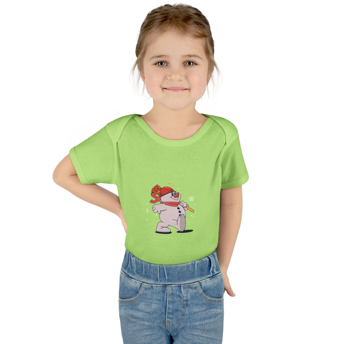 Snowman - Infant Baby Rib Bodysuit