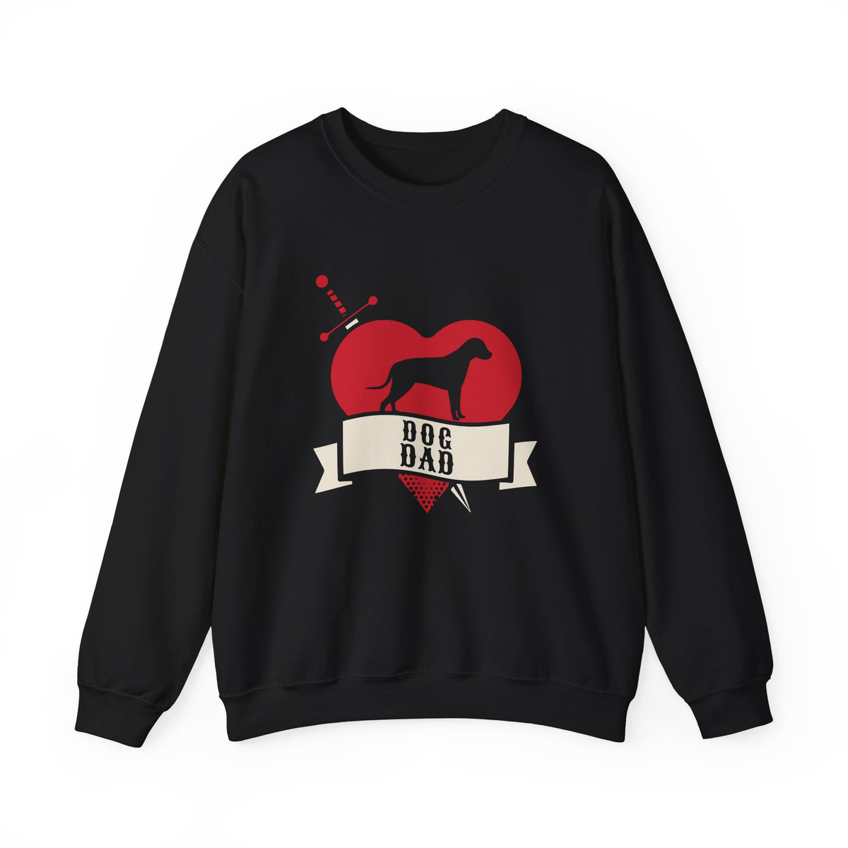 Dog Dad Tattoo Flash Crewneck Sweatshirt