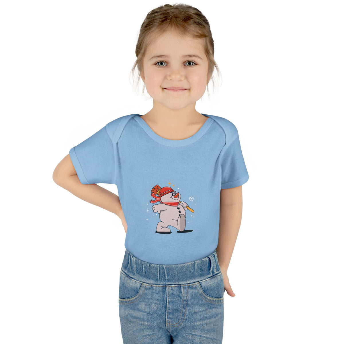 Snowman - Infant Baby Rib Bodysuit