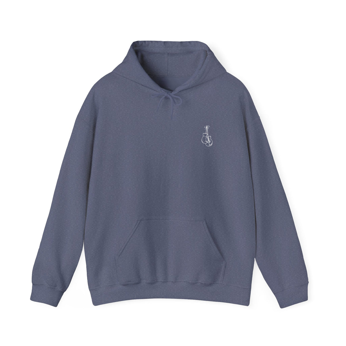 Fighter Small Text Hoodie - White