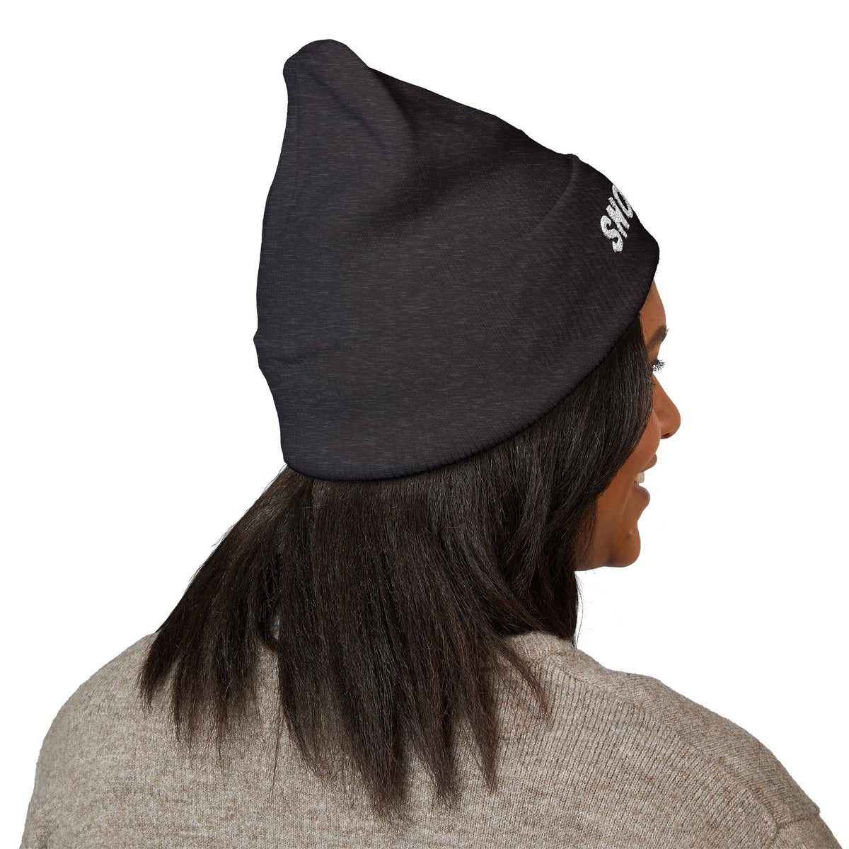 Snowman - Embroidered Cuffed Beanie