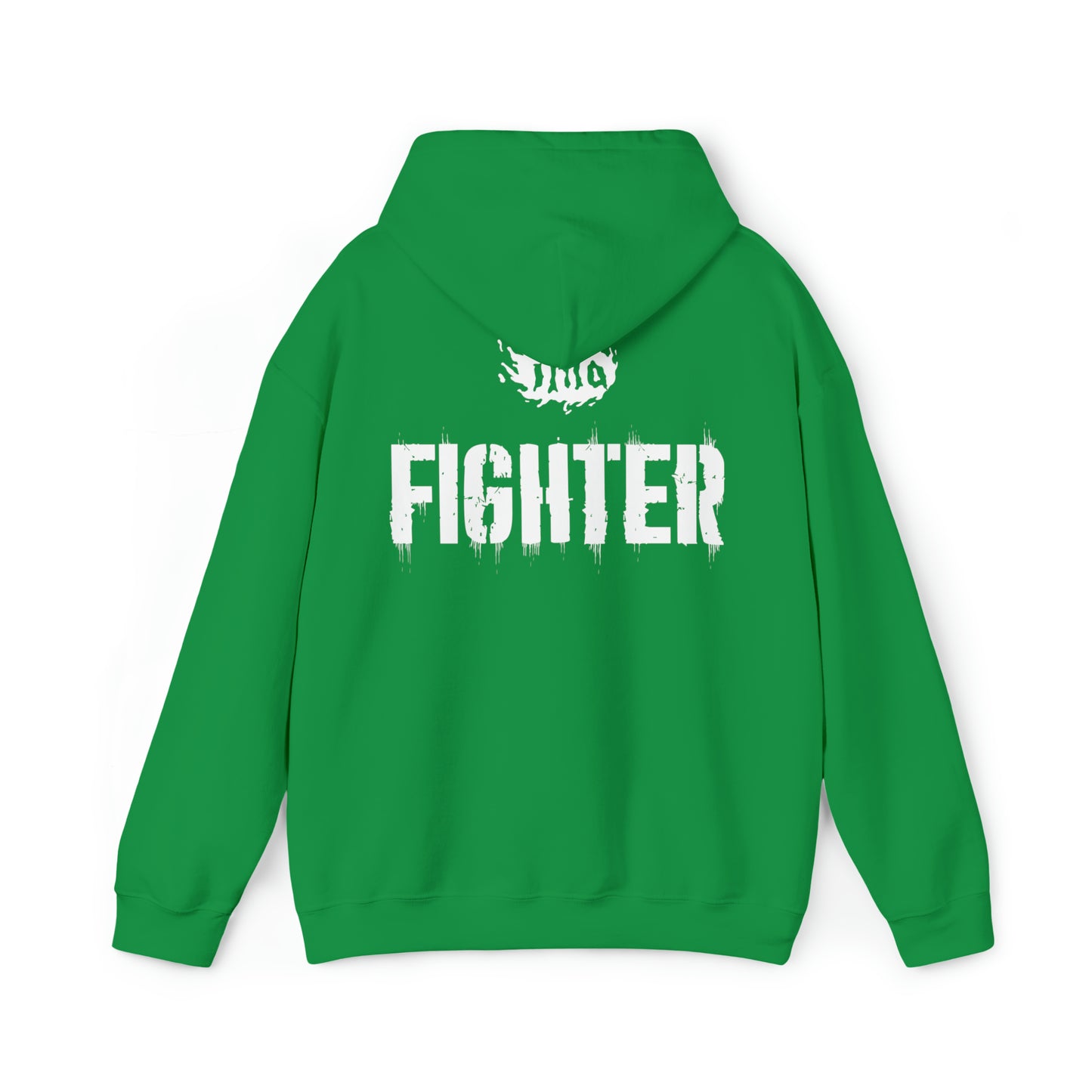 Fighter lrg - txt - wht - Unisex Heavy Blend™ Hooded Sweatshirt