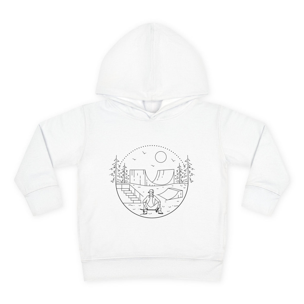 Skater - blk - Toddler Pullover Fleece Hoodie