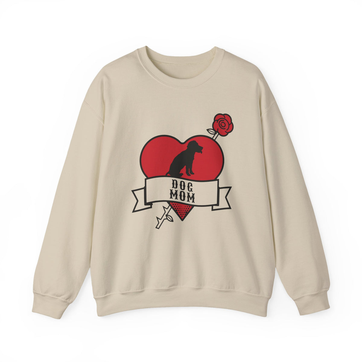 Dog Mom Tattoo Flash Crewneck Sweatshirt