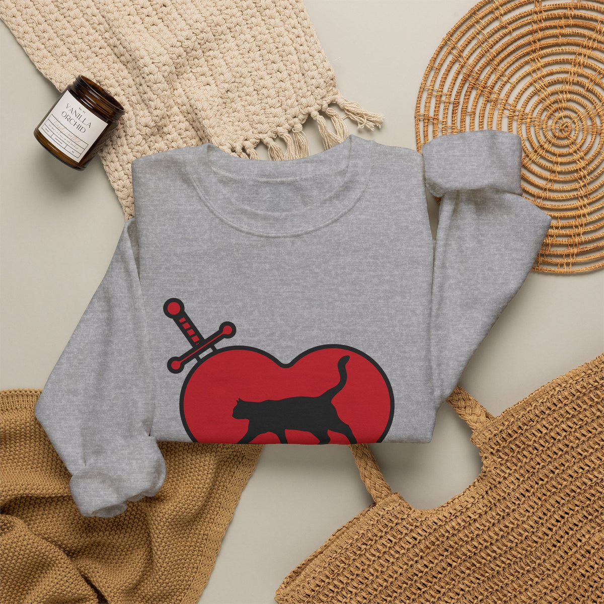 Cat Dad Tattoo Flash Crewneck Sweatshirt