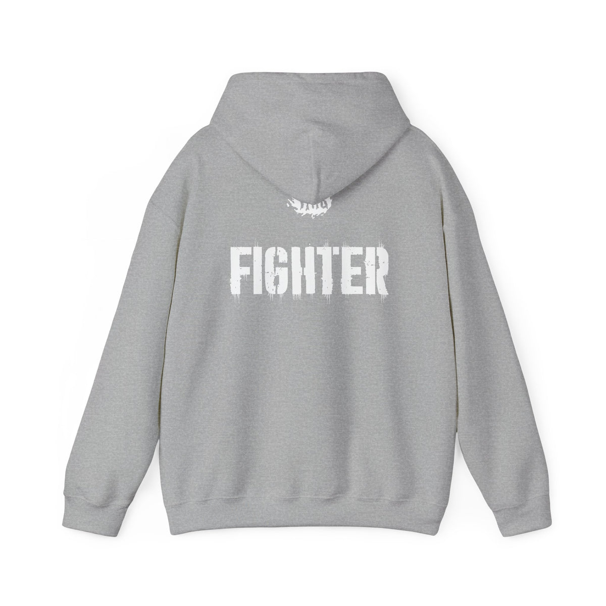 Fighter Small Text Hoodie - White