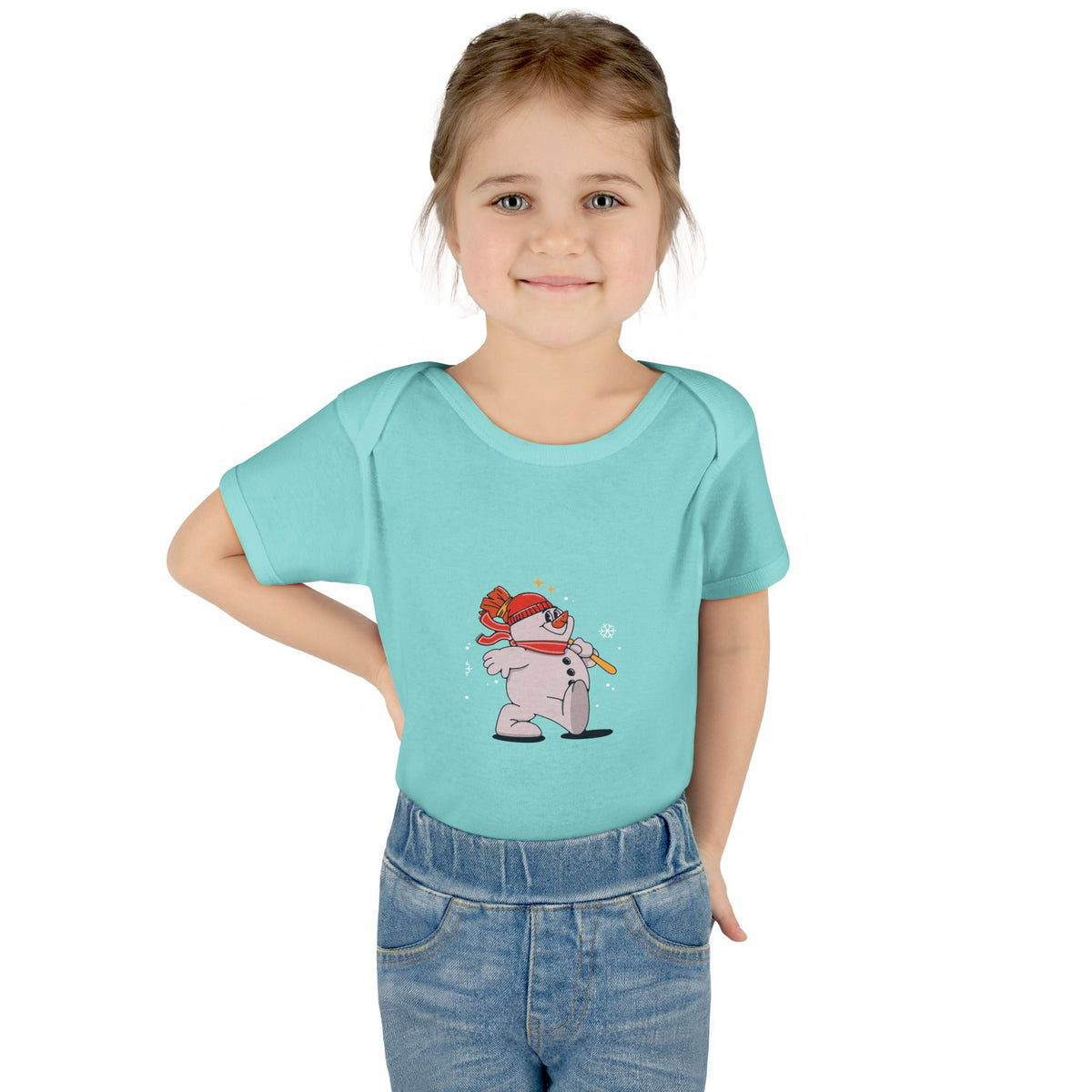 Snowman - Infant Baby Rib Bodysuit