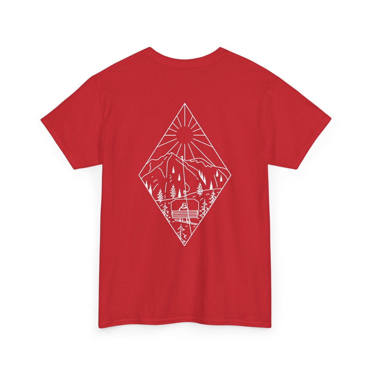 Chairlift - wht - Unisex Heavy Cotton Tee