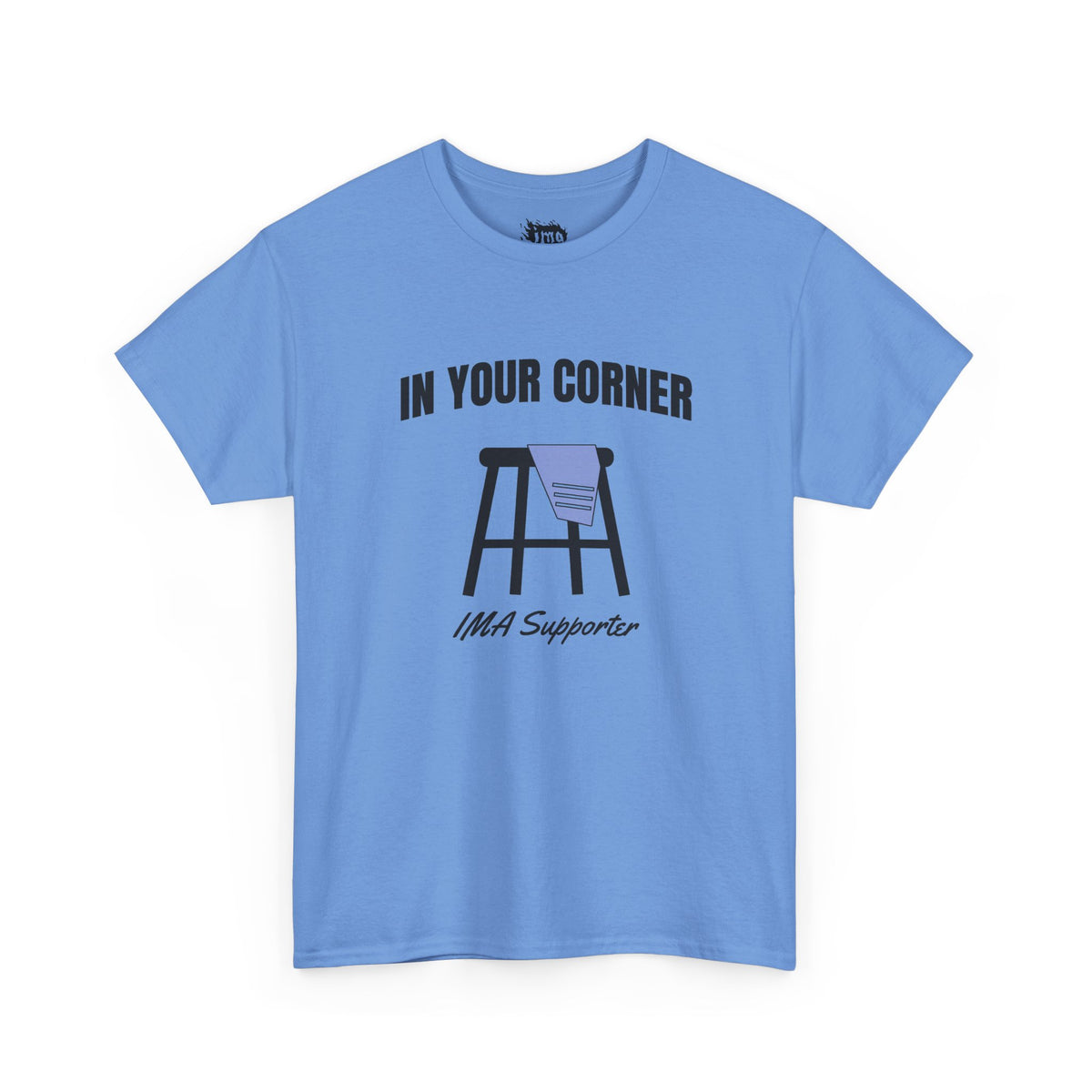 IMA Supporter – In Your Corner – Black/White – Periwinkle Stomach Cancer Awareness Tee