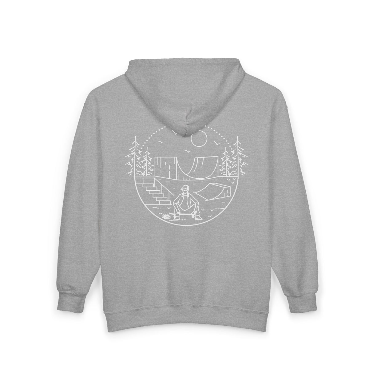 Skater - wht - Unisex Heavy Blend™ Full Zip Hooded Sweatshirt