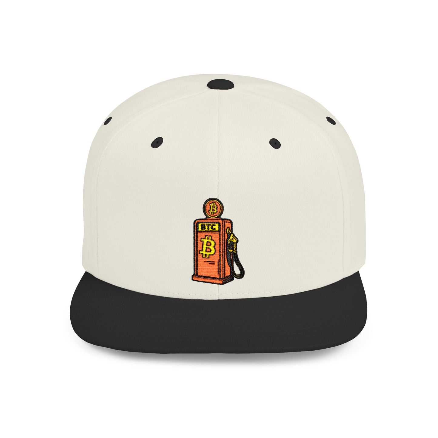 CRYPT-o-KEEPER - BTC gas- Flat Bill Snapback Cap | Trendy Hat for Outdoor Adventures, Western Events, Country Music Festivals, Everyday Style, Casual Wear