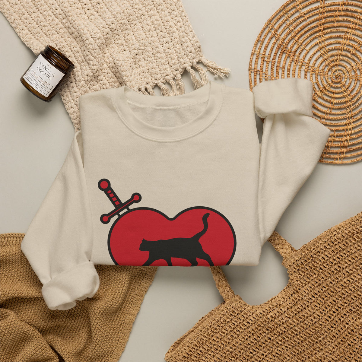 Cat Dad Tattoo Flash Crewneck Sweatshirt