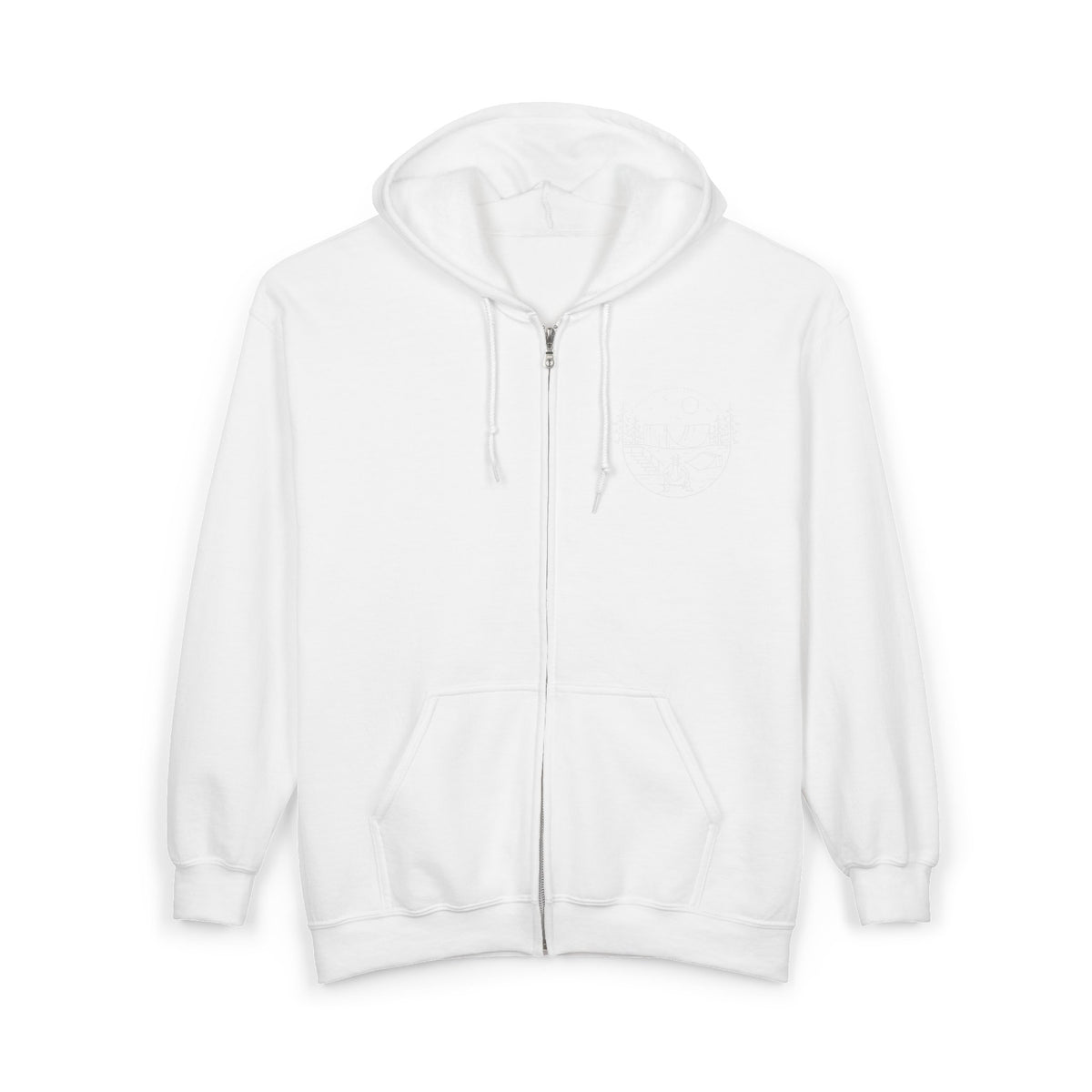 Skater - wht - Unisex Heavy Blend™ Full Zip Hooded Sweatshirt