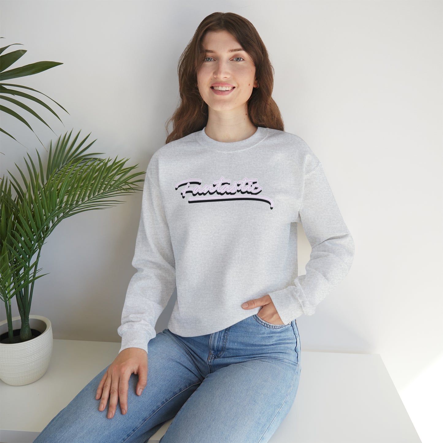 Fantastic - wht - Unisex Heavy Blend™ Crewneck Sweatshirt