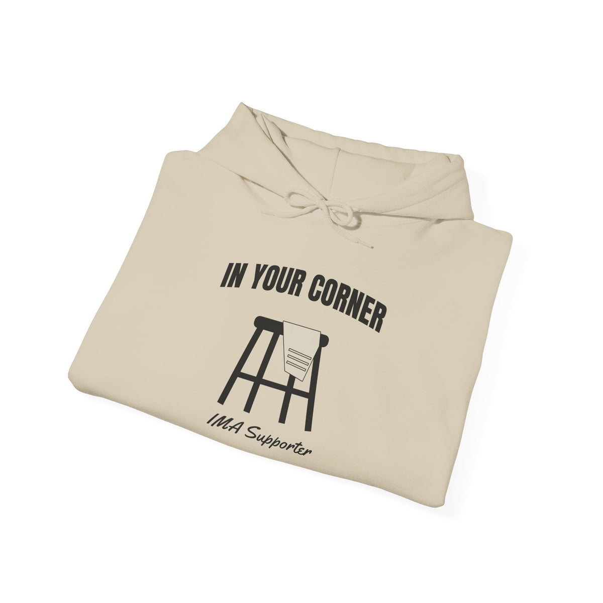 IMA Supporter – In Your Corner – Black/White – Pearl Lung Cancer Awareness Hoodie