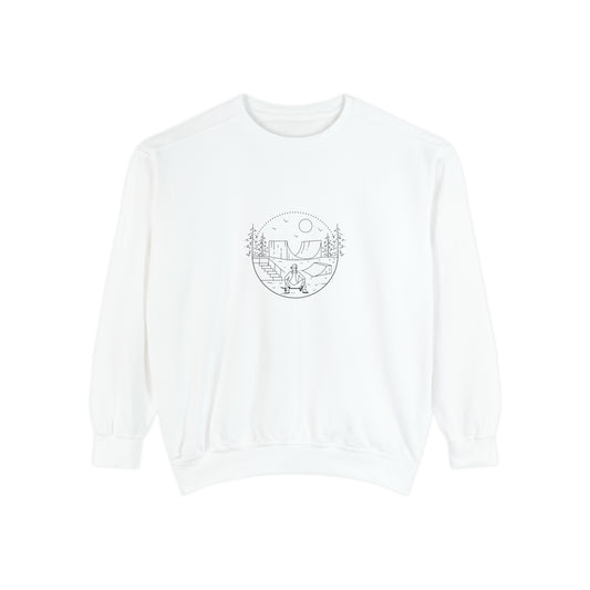 Skater - blk - Unisex Garment-Dyed Sweatshirt