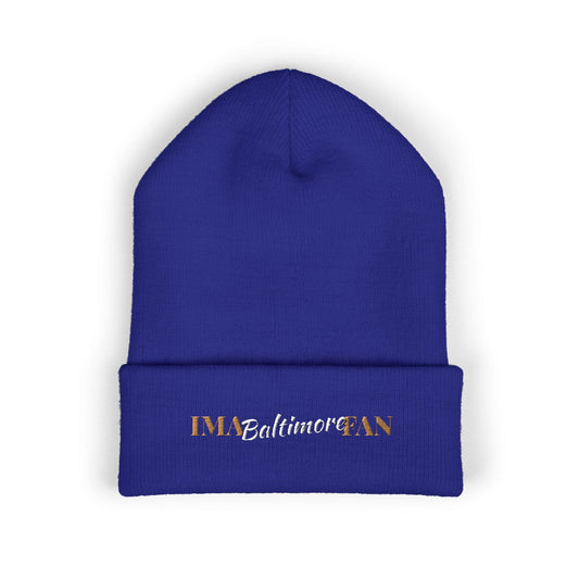 IMA Fan Baltimore - Embroidered Cuffed Beanie