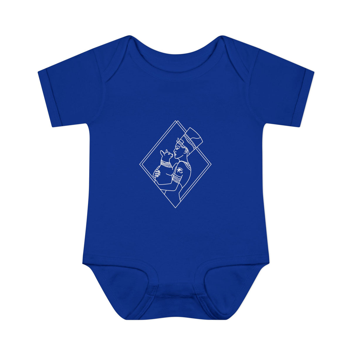 Cat Lady - Egyptian Queen - wht - Infant Baby Rib Bodysuit