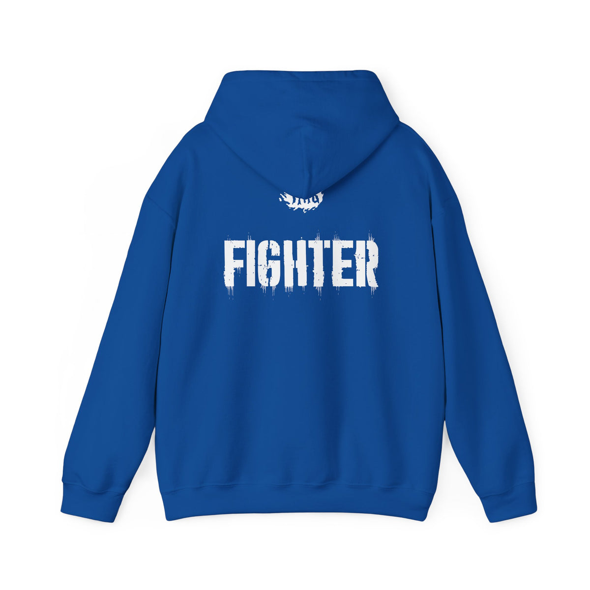 Fighter Small Text Hoodie - White