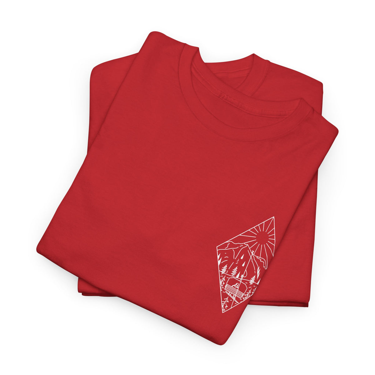 Chairlift - wht - Unisex Heavy Cotton Tee