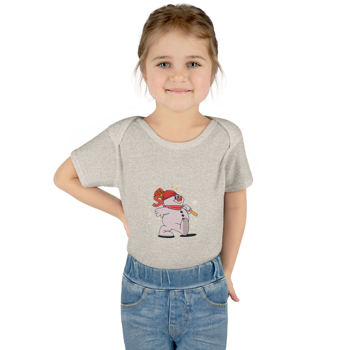 Snowman - Infant Baby Rib Bodysuit