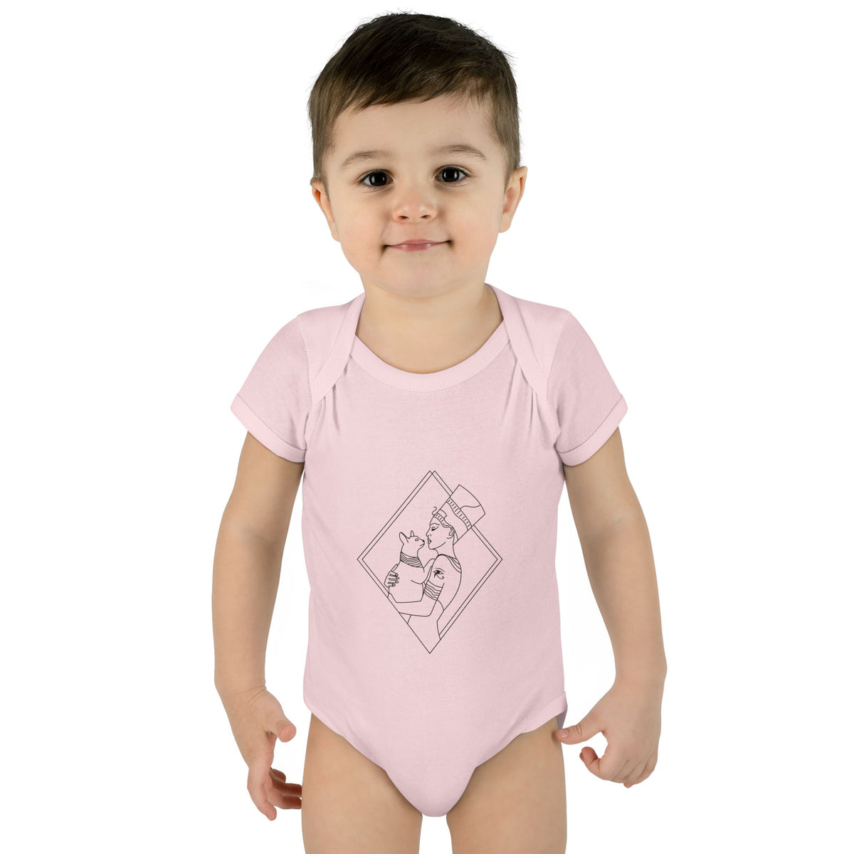 Cat Lady - Egyptian Queen - blk - Infant Baby Rib Bodysuit