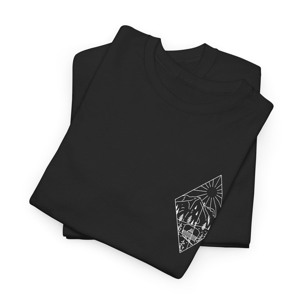 Chairlift - wht - Unisex Heavy Cotton Tee