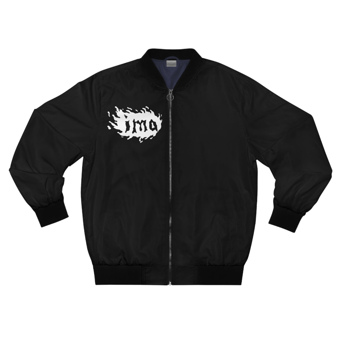 Wht Logo - blk - Men's Bomber Jacket (AOP)