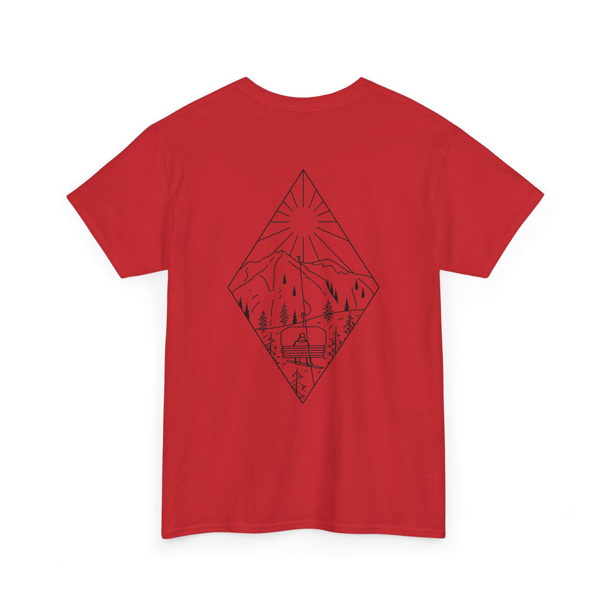 Chairlift - blk - Unisex Heavy Cotton Tee