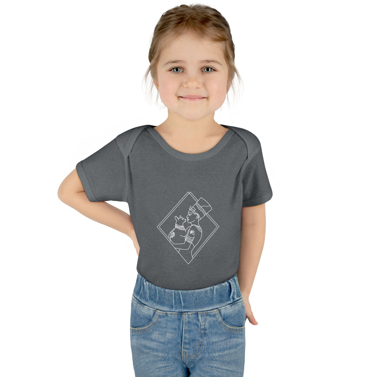 Cat Lady - Egyptian Queen - wht - Infant Baby Rib Bodysuit