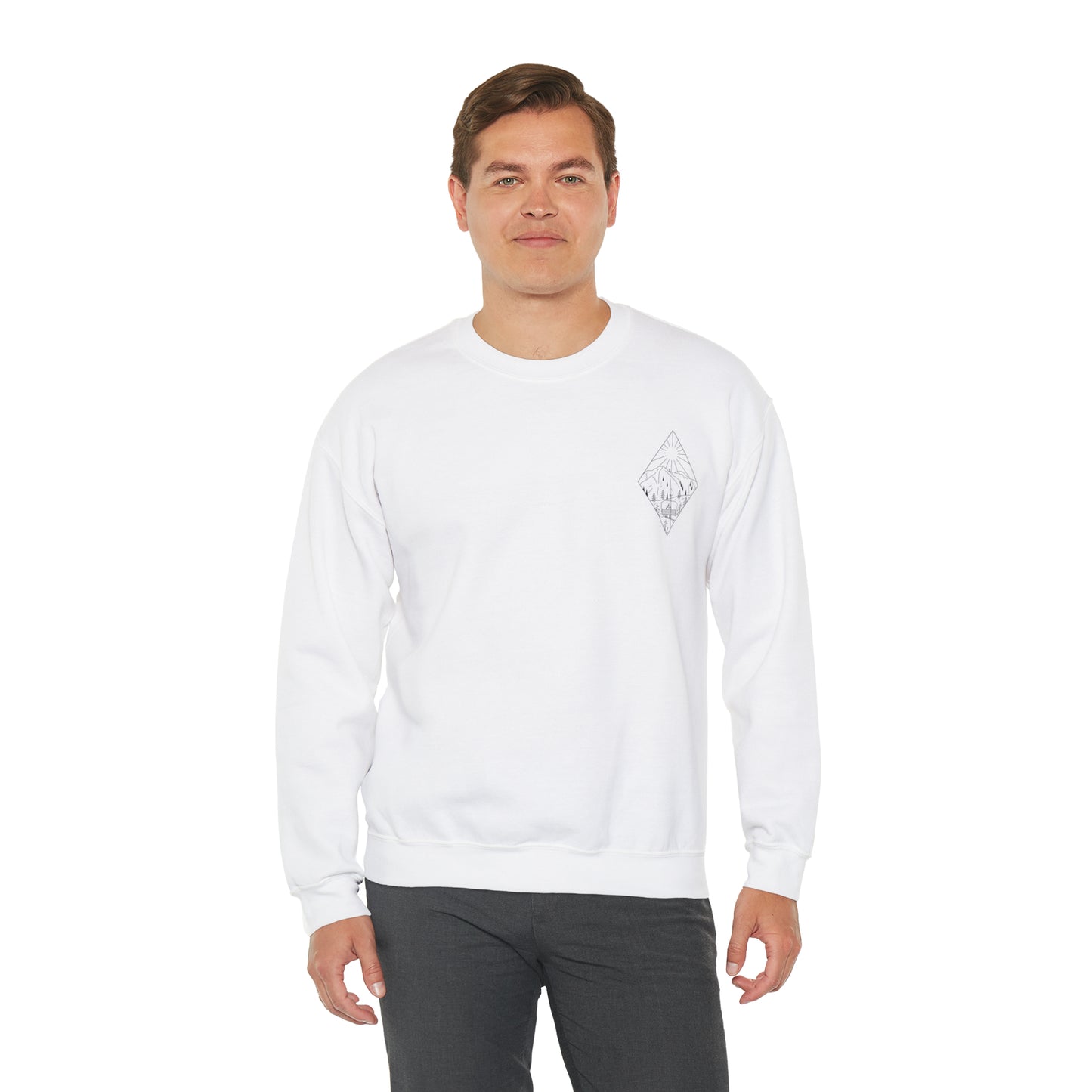 Snowboarder - blk - Unisex Heavy Blend™ Crewneck Sweatshirt