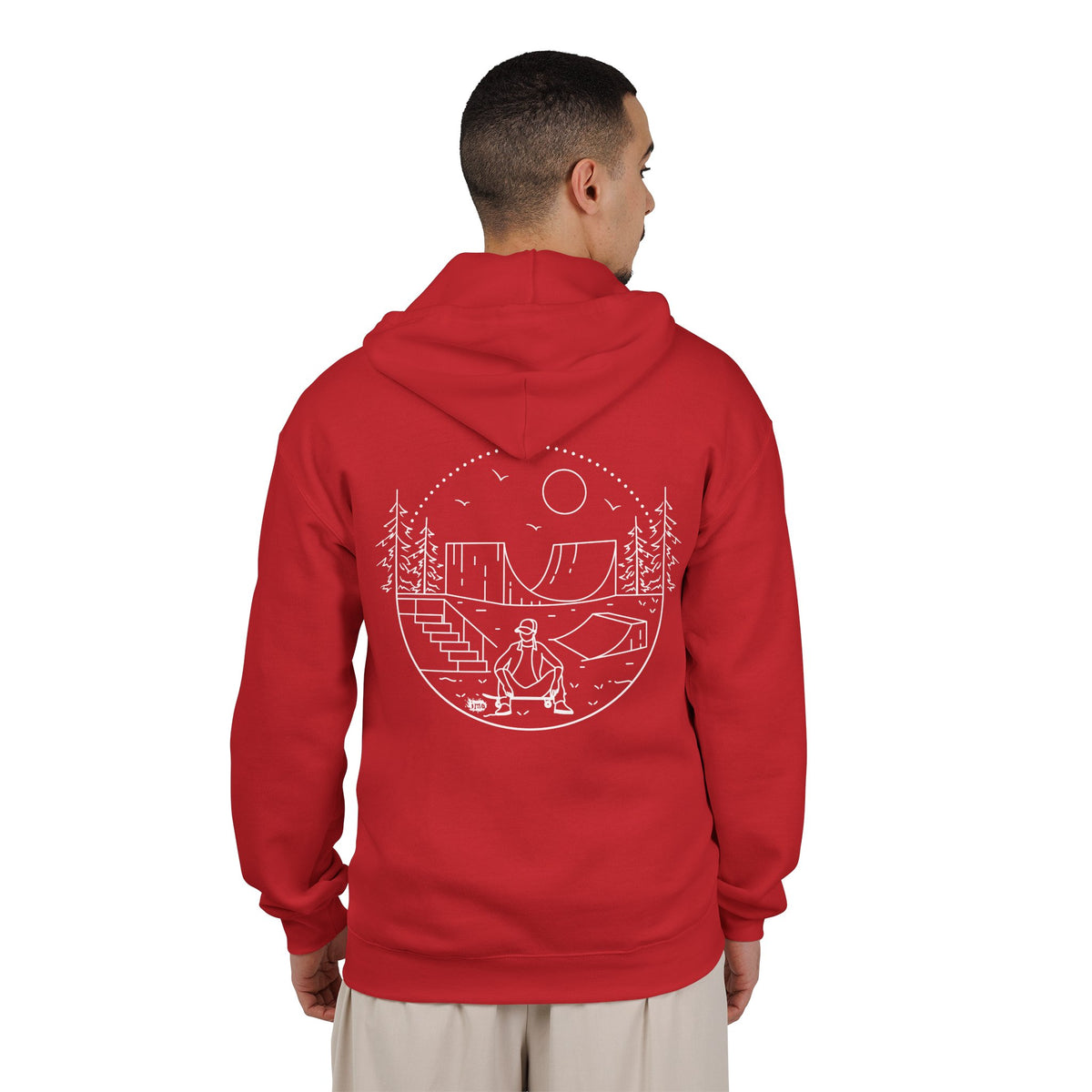 Skater - wht - Unisex Heavy Blend™ Full Zip Hooded Sweatshirt