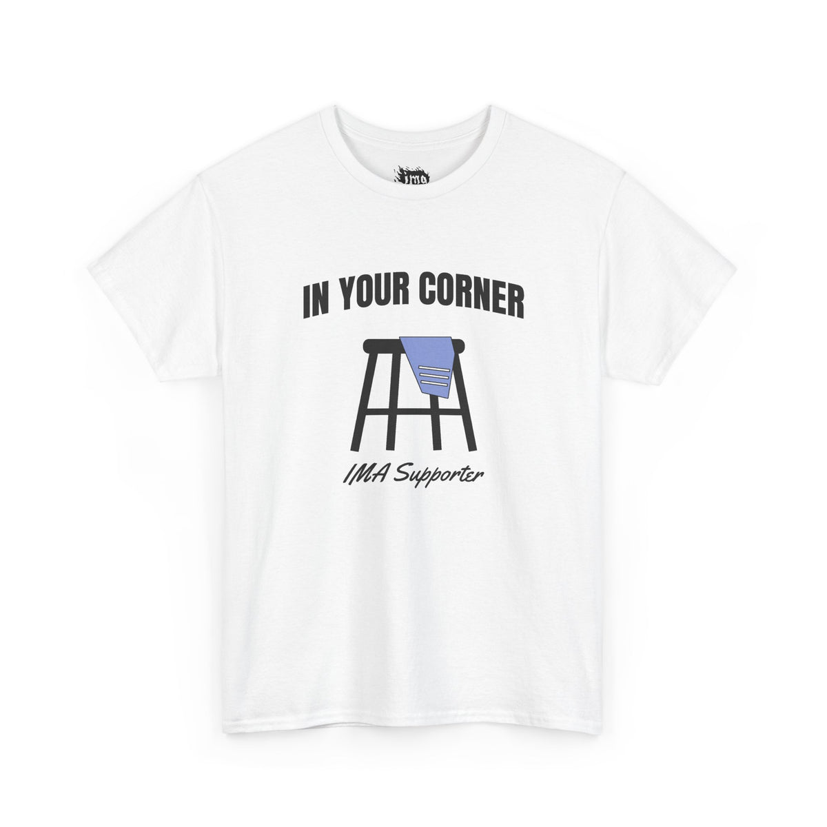 IMA Supporter – In Your Corner – Black/White – Periwinkle Stomach Cancer Awareness Tee