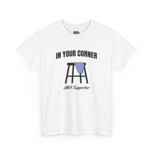 IMA Supporter – In Your Corner – Black/White – Periwinkle Stomach Cancer Awareness Tee