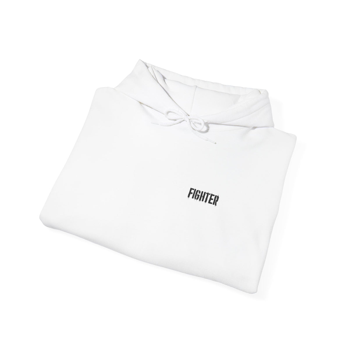 Fighter Text - Black/White - Unisex Heavy Blend Hooded Sweatshirt