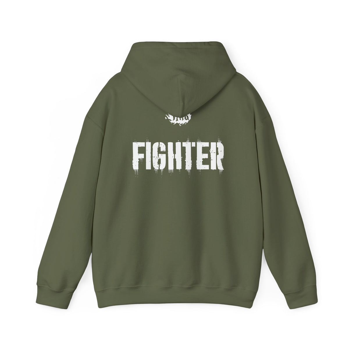 Fighter Small Text Hoodie - White