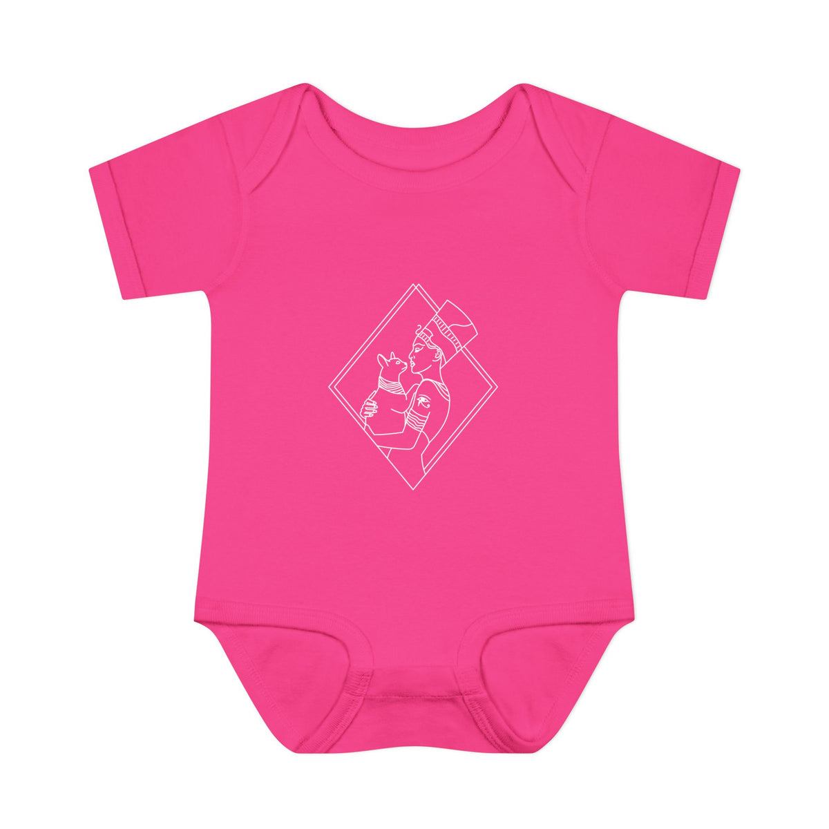 Cat Lady - Egyptian Queen - wht - Infant Baby Rib Bodysuit