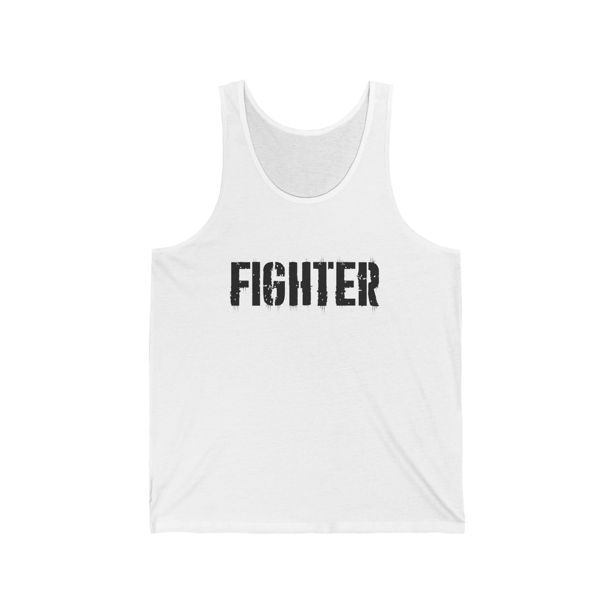 Fighter Text Tank - Black