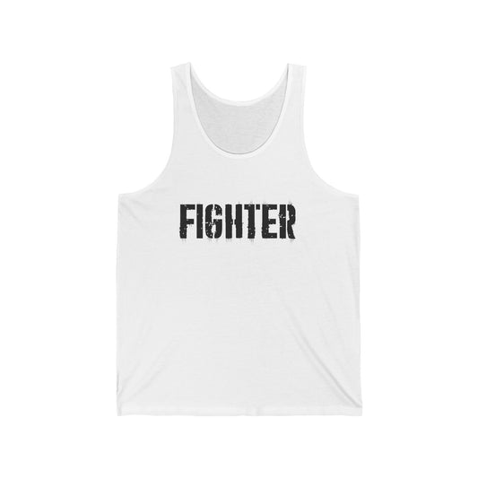 Fighter Text Tank - Black