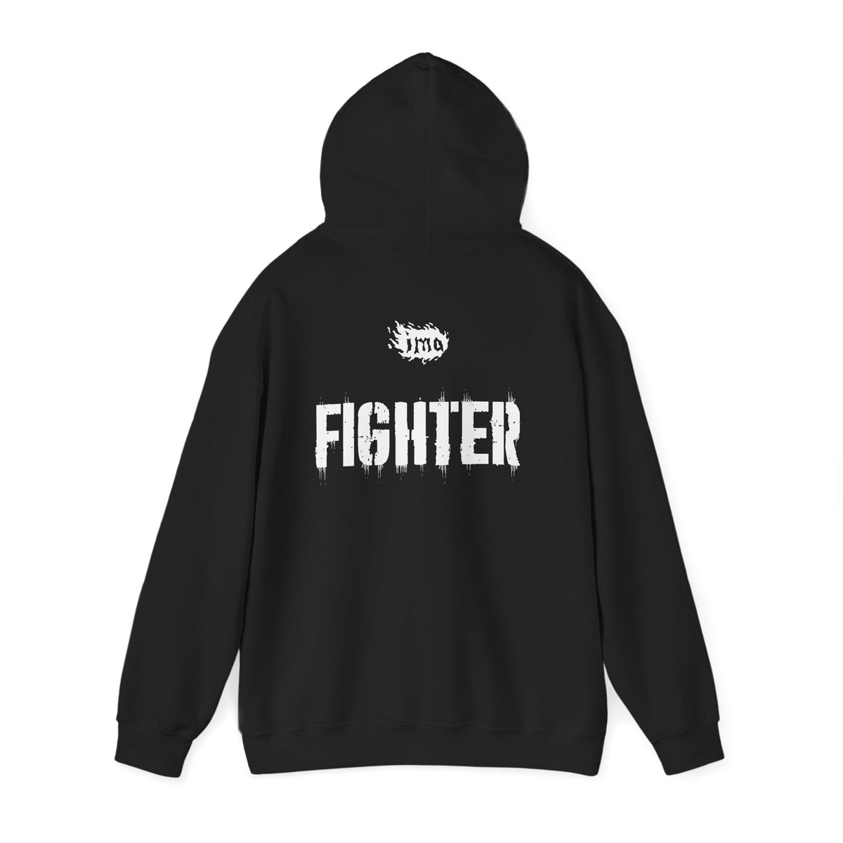 Fighter Small Text Hoodie - White