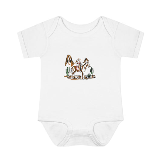 Cowboy - Infant Baby Rib Bodysuit