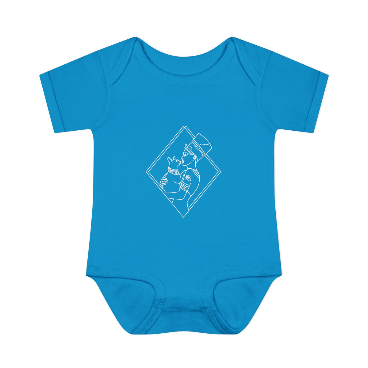 Cat Lady - Egyptian Queen - wht - Infant Baby Rib Bodysuit