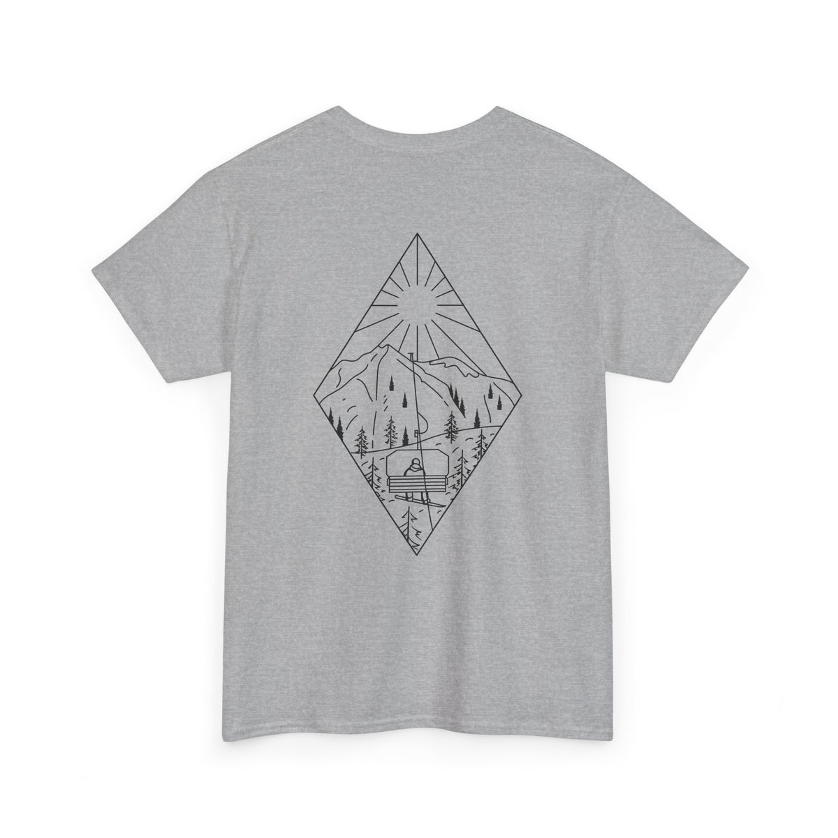 Chairlift - blk - Unisex Heavy Cotton Tee