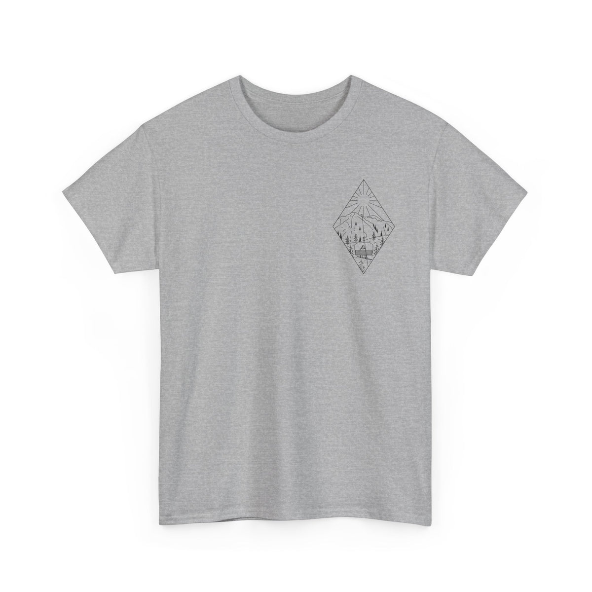Chairlift - blk - Unisex Heavy Cotton Tee