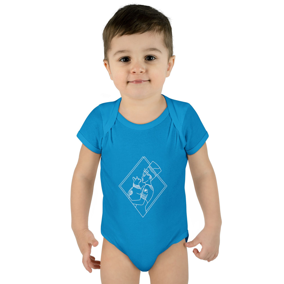 Cat Lady - Egyptian Queen - wht - Infant Baby Rib Bodysuit