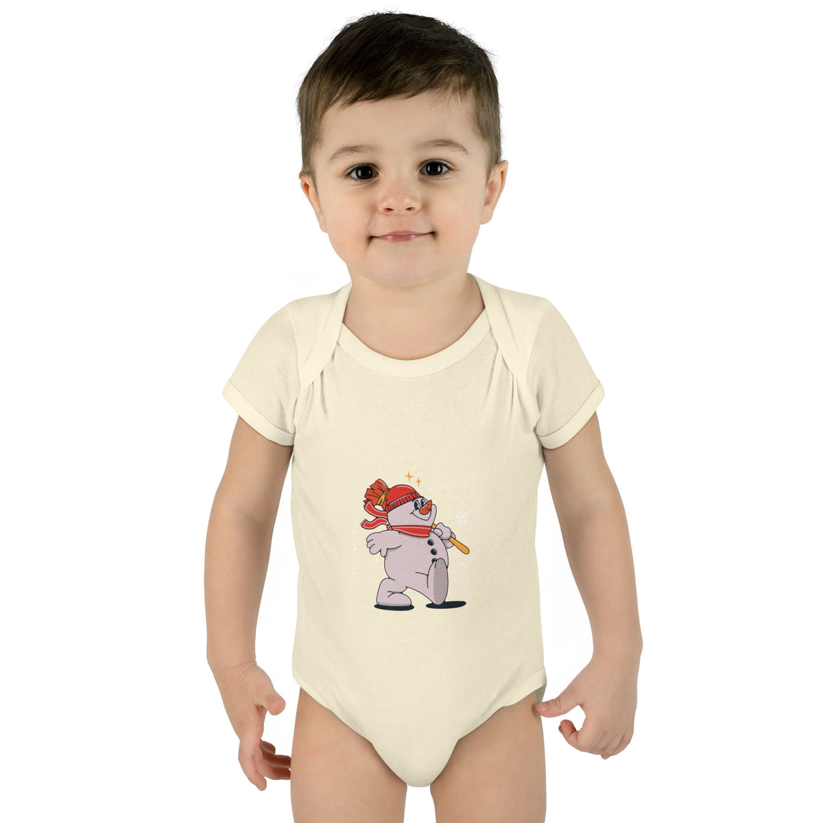 Snowman - Infant Baby Rib Bodysuit