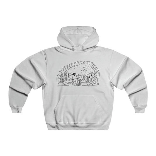 Caveman - blk - Men's NUBLEND® Hooded Sweatshirt