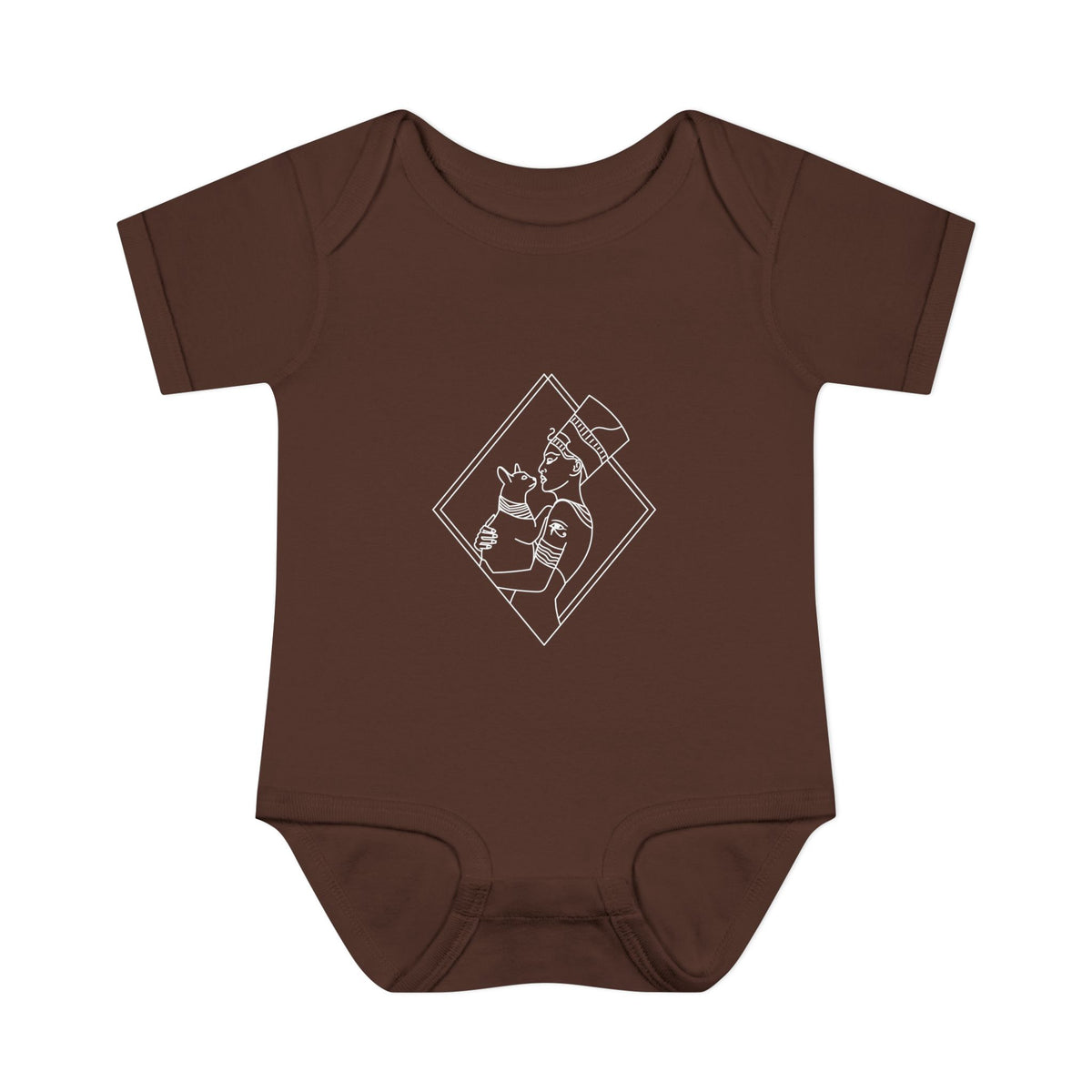 Cat Lady - Egyptian Queen - wht - Infant Baby Rib Bodysuit