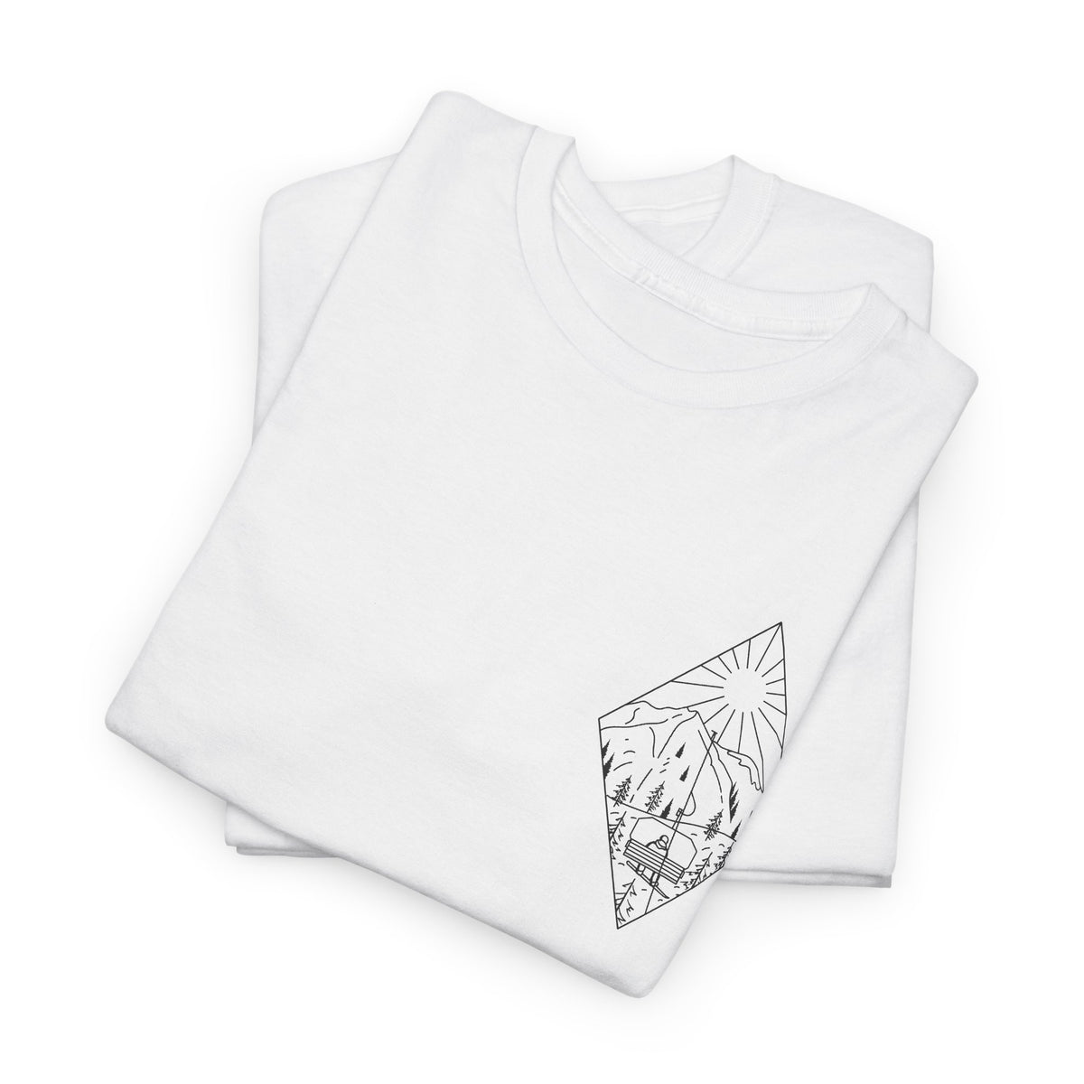 Chairlift - blk - Unisex Heavy Cotton Tee