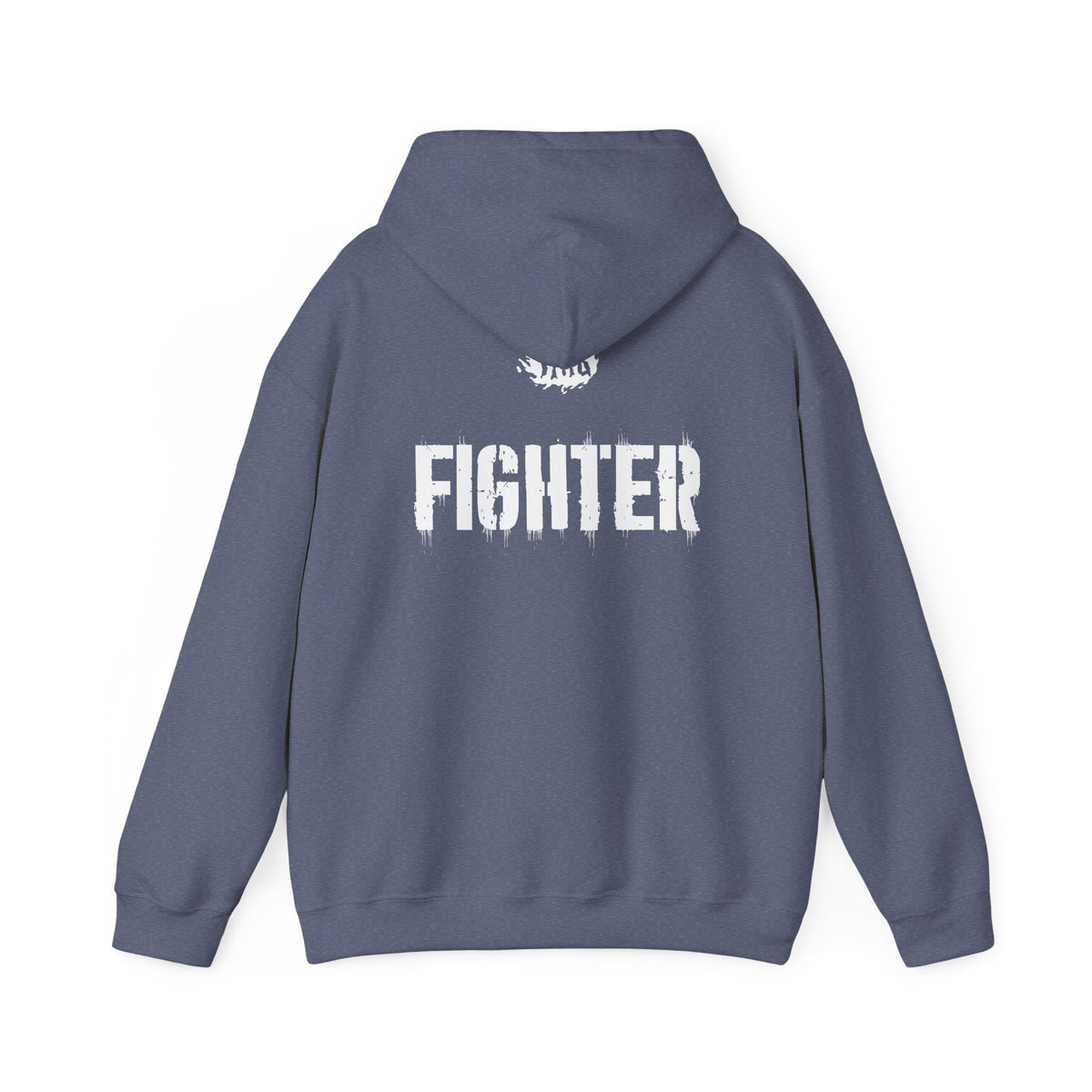 Fighter Small Text Hoodie - White